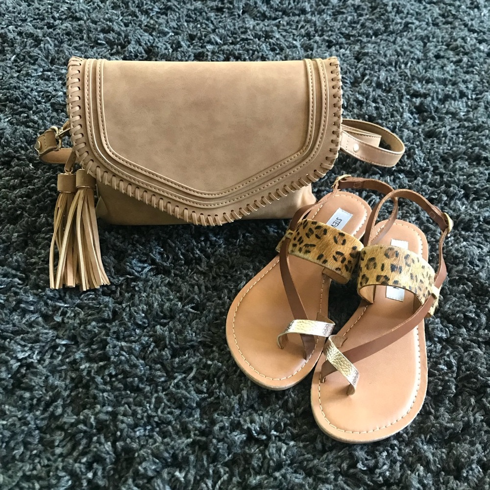 Steve Madden leopard sandals 6.5